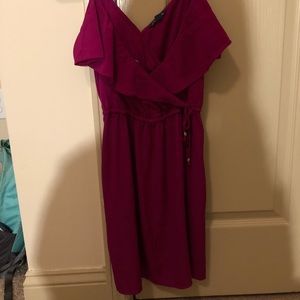 Spaghetti strap purple dress